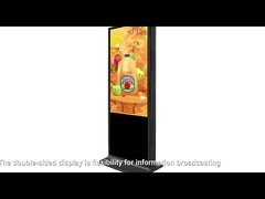 फर्श पर खड़े एलसीडी डिस्प्ले